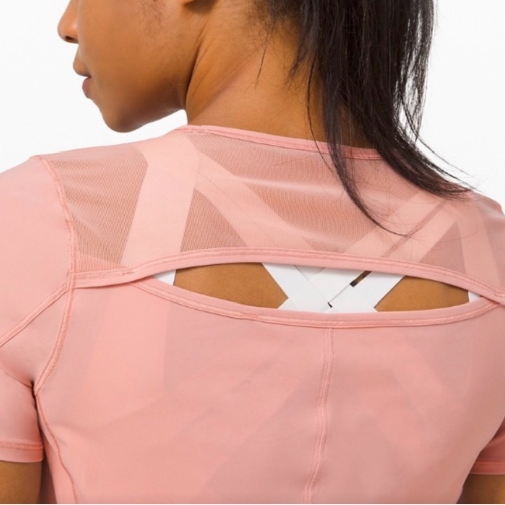 Lululemon Pink Mesh Back Active Top